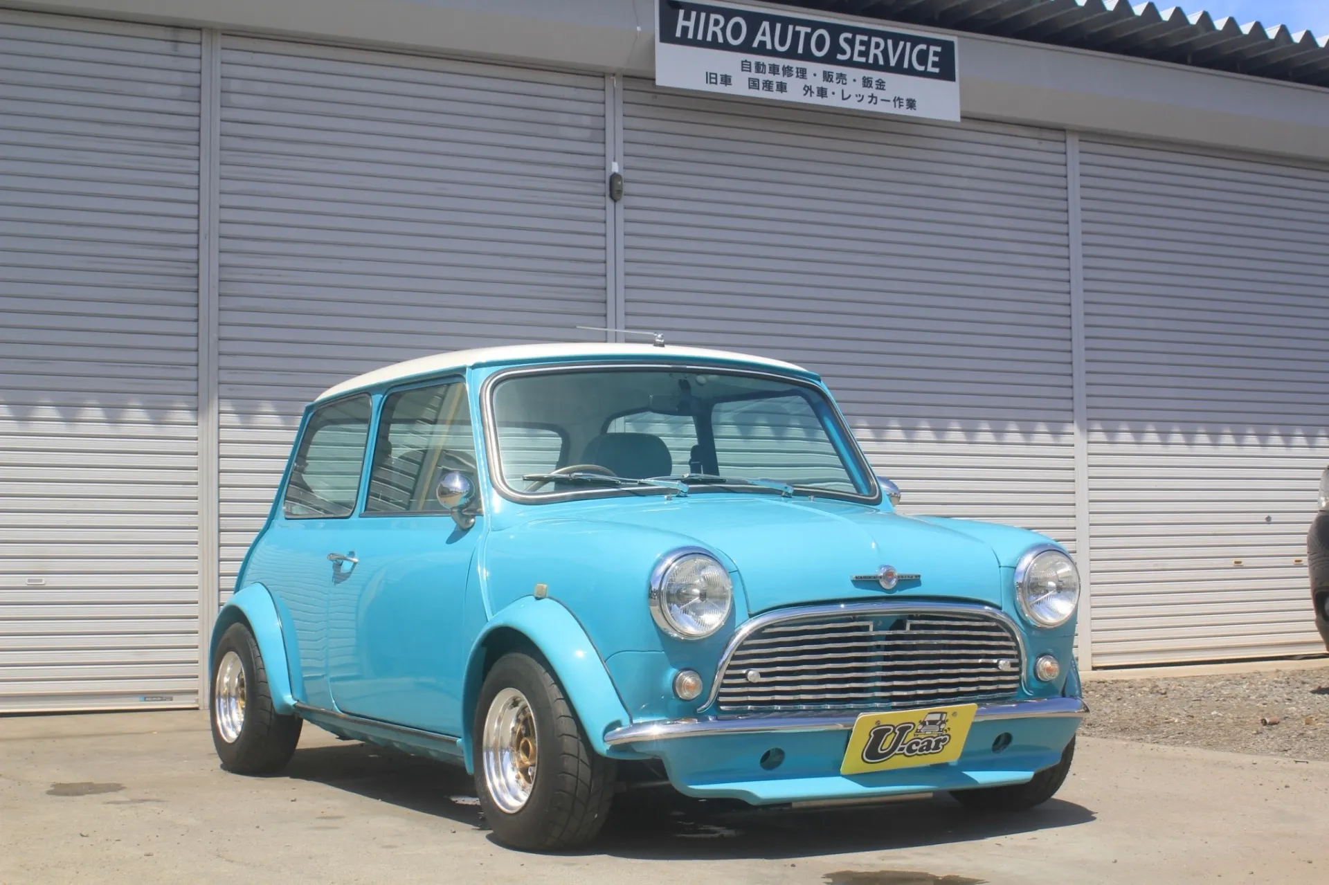 平成9年式　ローバーミニ1.3iインジェクション　AT　爽やかなスカイブルー×ホワイトルーフ